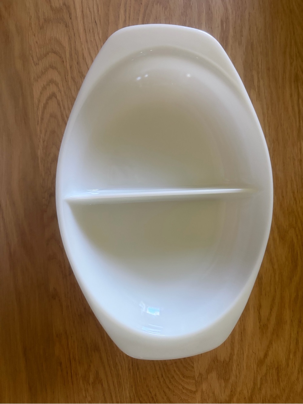 Pyrex White Divided Oval Serving Dish